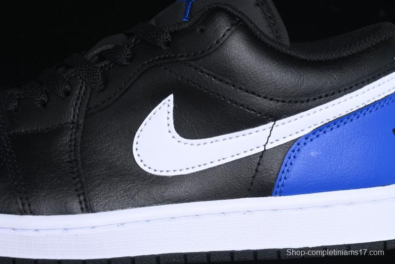 Nike Air Jordan 1 Low Retro Basketball Shoes Black Blue - 553558-042