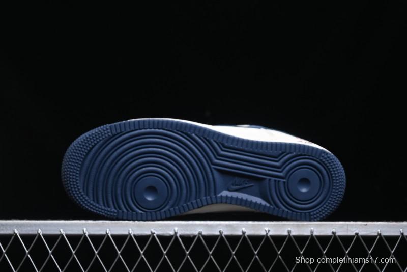 Nike Air Force 1 '07 Low Supreme Collaboration - Light Blue Suede Swoosh Casual Sneakers - XZ3328-669