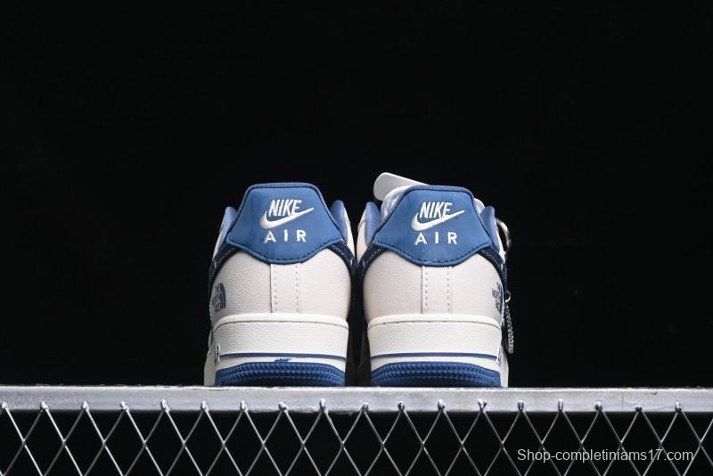 Nike Air Force 1 '07 Low The North Face Collaboration - Blue Floral Swoosh Casual Sneakers - KK1988-021