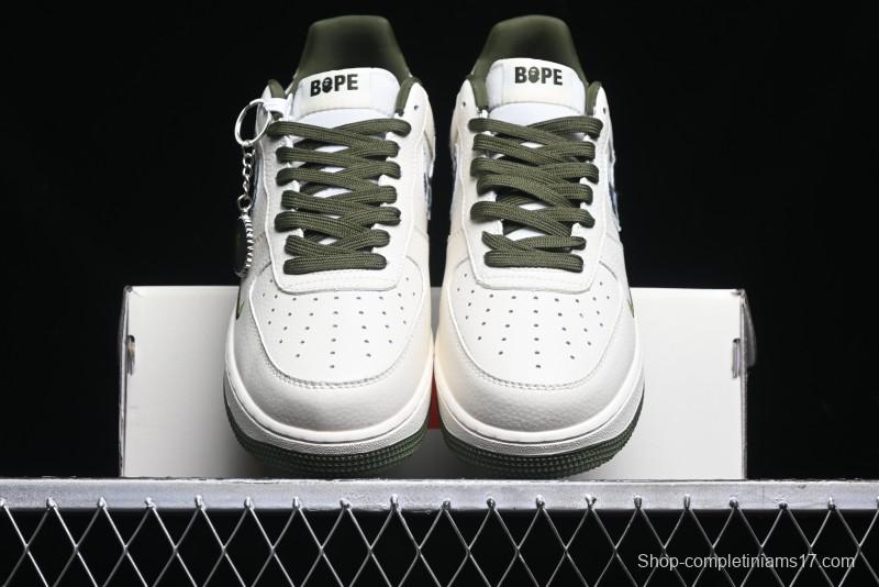 Nike Air Force 1 '07 Low BAPE Collaboration - Camo Swoosh Low-Top Casual Sneakers DF0188-012
