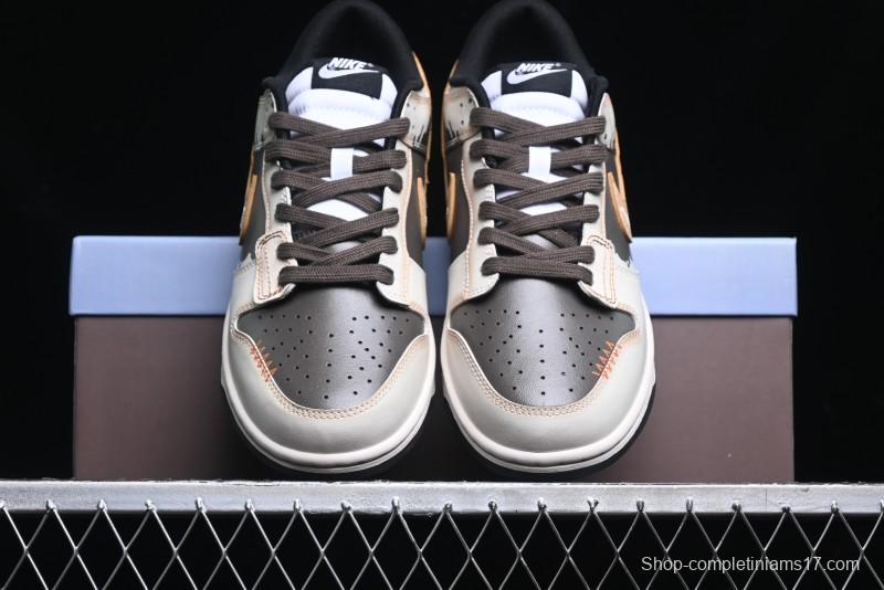Nike Dunk Low Panda Prank Pioneer Knight Sandstorm Black Brown Low Top Casual Skate Shoes - DD1391-100