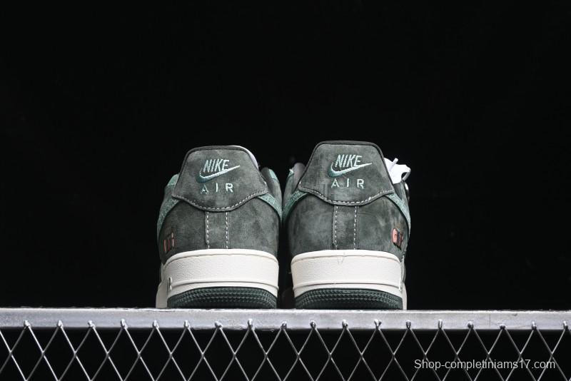 Nike Air Force 1 '07 Low Gucci Collaboration Jade Green Flywire Low-Top Casual Sneakers - KK1988-026