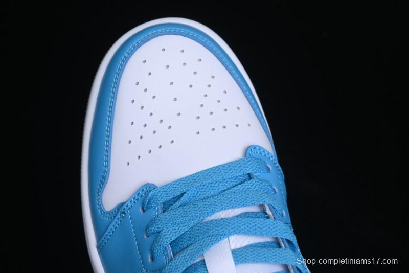 Nike Air Jordan 1 Low AJ1 White Blue Low-Top Casual Sneakers - DC0774-104