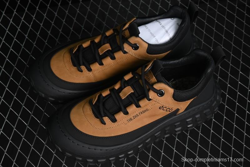 ECCO Offroad Series Lightweight Cushioned Leather Durable Outdoor Hiking Running Shoes - 63513001002