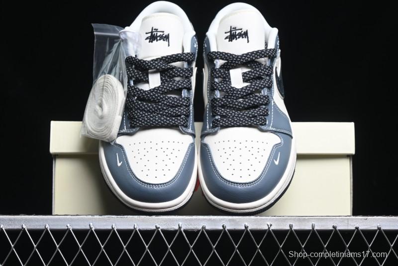 Nike Air Jordan 1 Low Stussy Collaboration Retro Basketball Shoes - XX3318-505