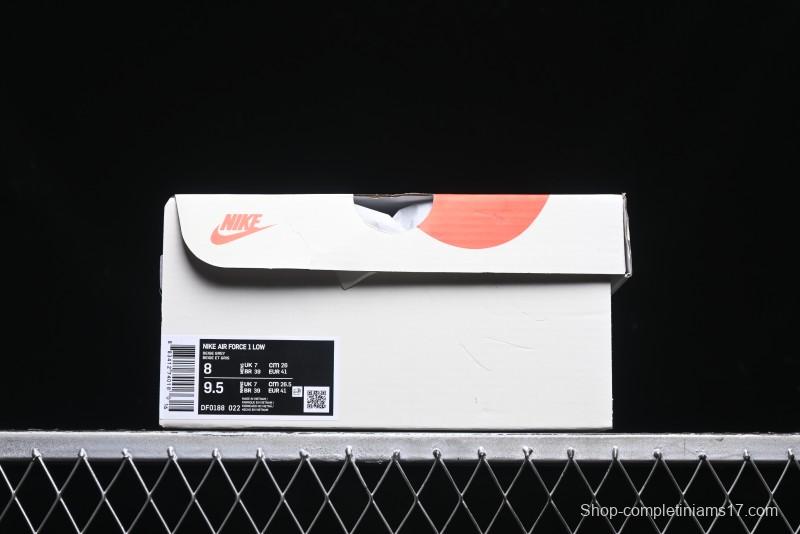 Nike Air Force 1 '07 Low Ghostface Collaboration - Light Grey Pigskin Low-Top Casual Sneakers - DF0188-022