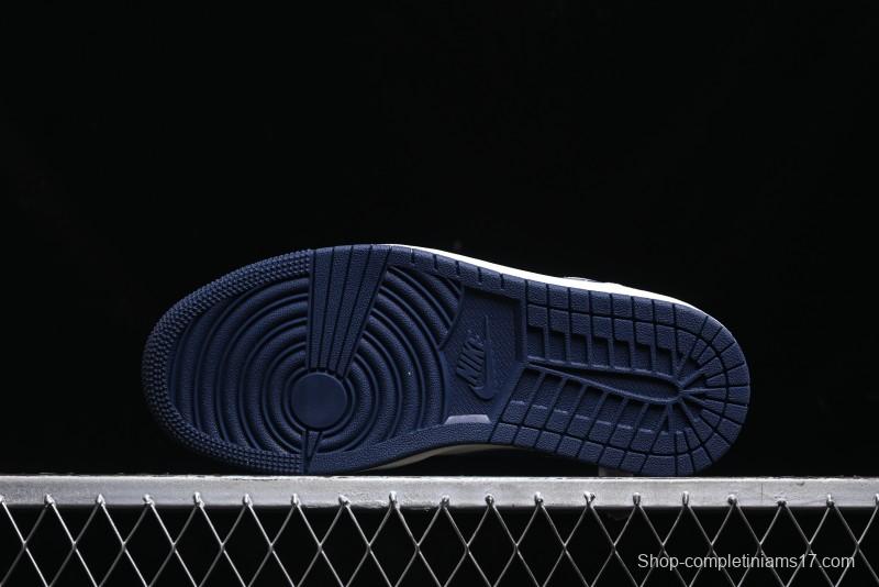 Nike Air Jordan 1 Low AJ1 The North Face Collaboration - Custom High-End Retro Basketball Shoes with Blue Swoosh - DM9188-010