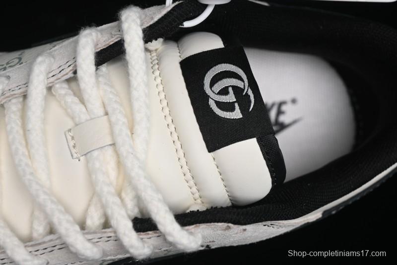 Nike SB Dunk Low Gucci Collaboration - Bumblebee Series Grey Black Hook Anniversary High-End Custom Low-Top Casual Skate Shoes - MM1089-029