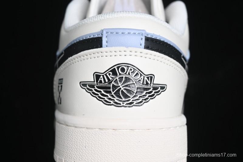 Nike Air Jordan 1 Low AJ1 OF Collaboration - Customized Retro Basketball Shoes with 3D Buttons - DM9188-001