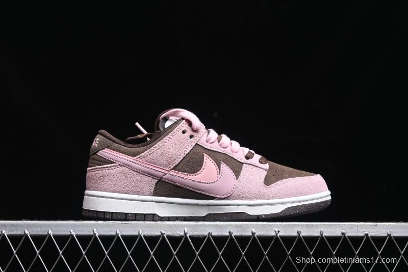 Nike Dunk Low 85 Double Swoosh Series Strawberry Chestnut SB Low Top Casual Skate Shoes - HV1799-161