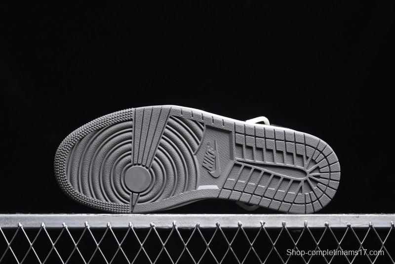 Nike Travis Scott x Fragment Design x Air Jordan 1 Low OG SP AJ1 Dior Collaboration - Splatter Lace-Up Low-Top Casual Sneakers DM9288-002