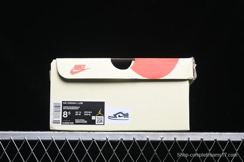 Nike Air Jordan 1 Low Stussy Collaboration Pig Grey Black Swoosh Custom Retro Basketball Shoes - SJ9950-029