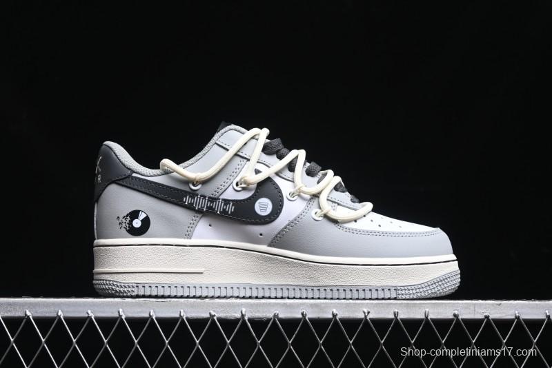 Nike Air Force 1 Low "Vinyl" Casual Sneakers with Lace-Up Design - KS6896-666