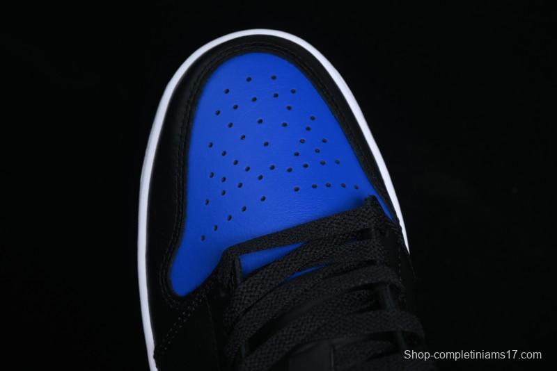 Nike Air Jordan 1 Low Retro Basketball Shoes Black Blue - 553558-042