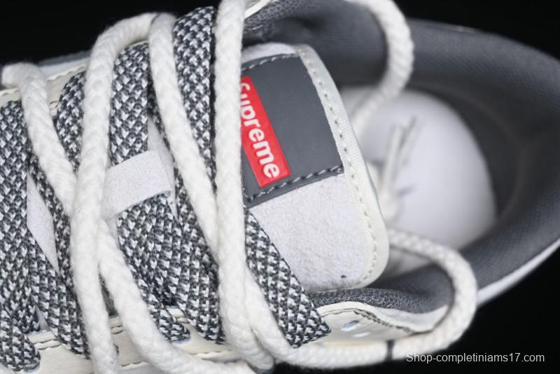 Nike SB Dunk Low Supreme x Stone Island Triple Collaboration - Strap Patch Gray Hook Anniversary High-End Custom Low-Top Casual Skate Shoes - YX5066-203