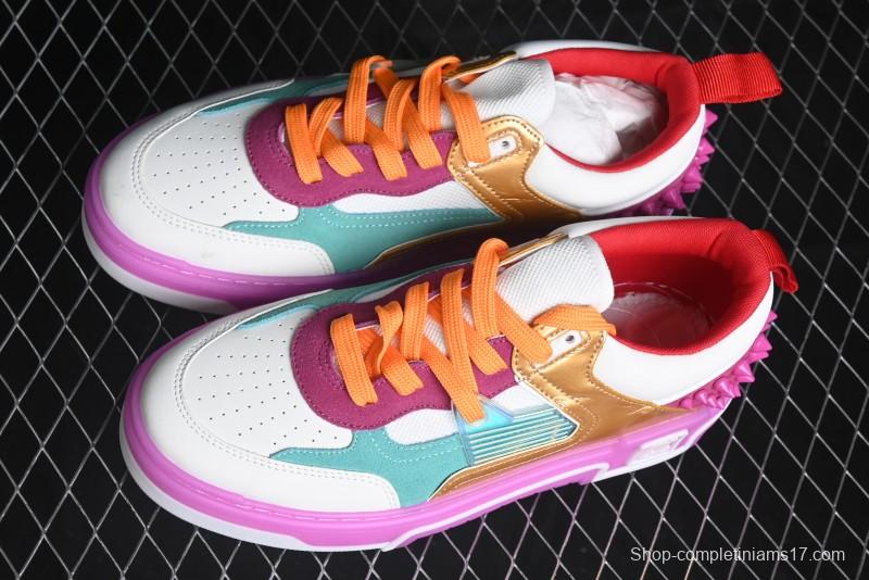 Christian Louboutin Funnyto Flat French Luxury Brand Low-Top Sneakers in Purple Color Block - X.D4