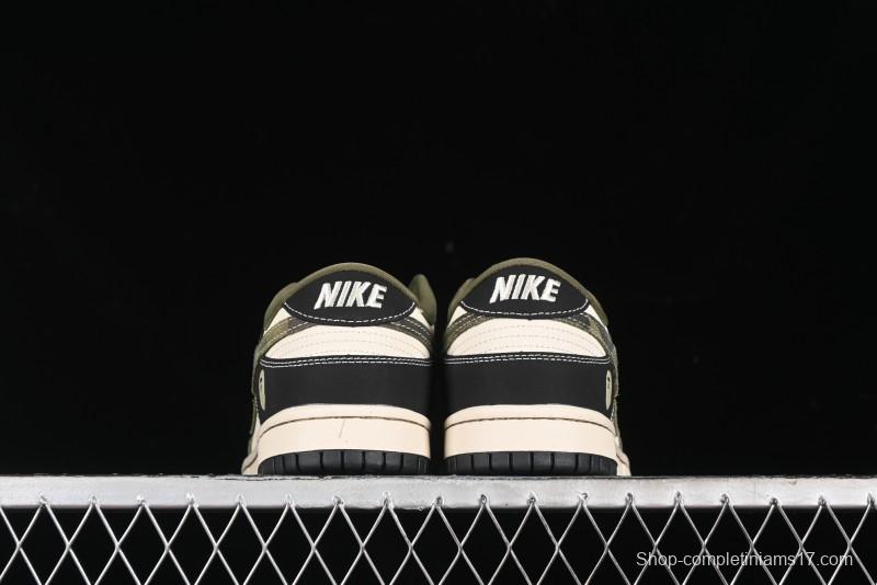Nike SB Dunk Low Bape Collaboration - Patchwork Camouflage Anniversary Custom Low-Top Casual Sneakers - CH6336-229