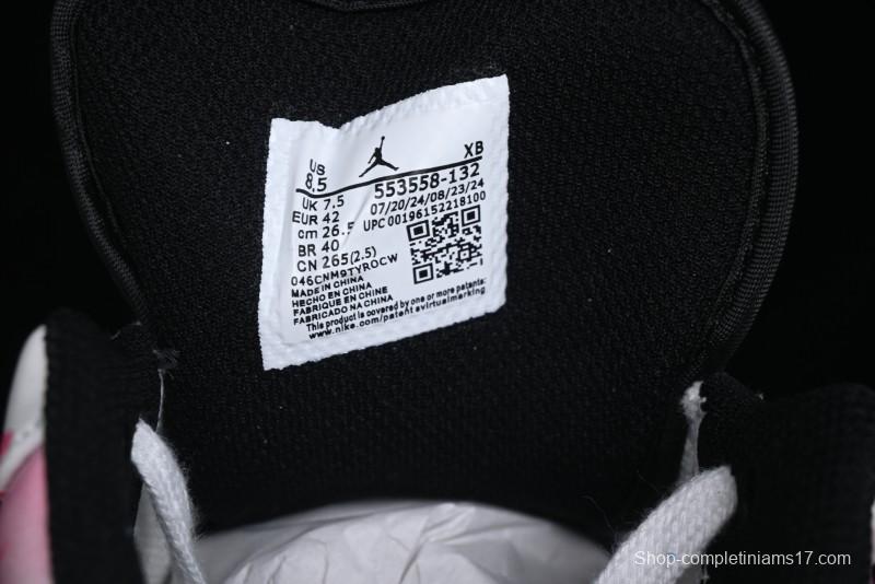 Nike Air Jordan 1 Low Retro Basketball Shoes - Panda Mischief Qixi Theme with Special Graffiti Design - 553558-132