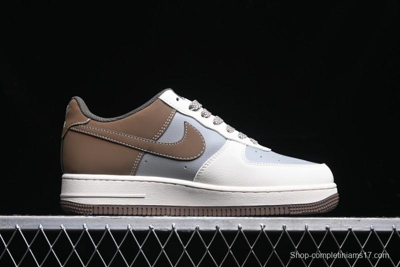 Nike Air Force 1 '07 Low Bape Collaboration - Beige Grey Brown Low Top Casual Sneakers BB6566-210