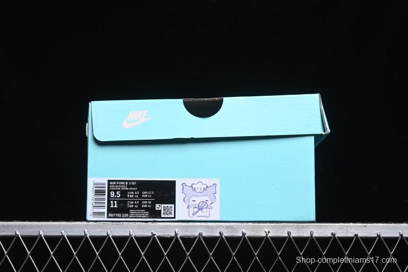 Nike Air Force 1 Low Kuromi Casual Sneakers with Lace-Up Design - BD7701-220