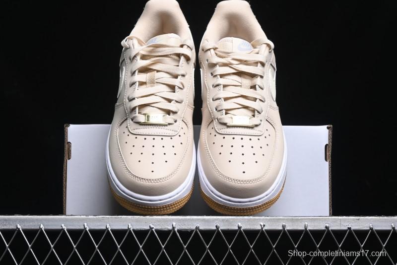 Nike Air Force 1 '07 Low Top Sneakers with Full-Grain Leather and Air Cushion - DD8959-111