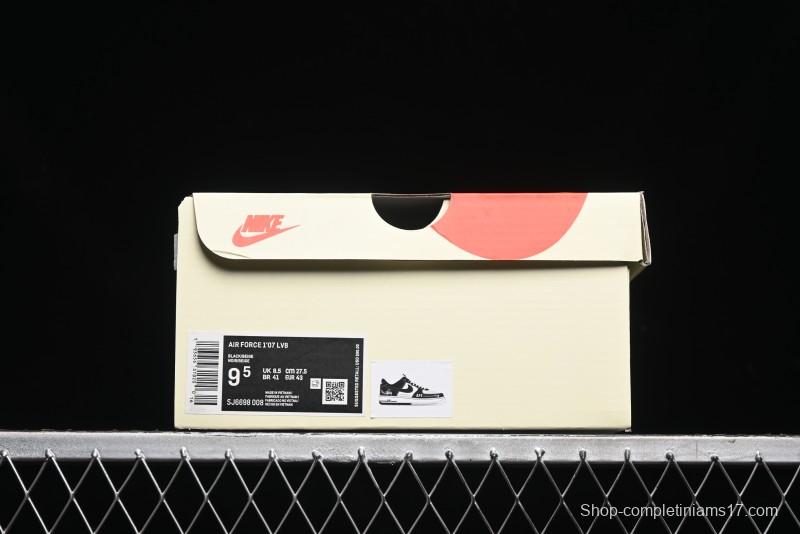 Nike Air Force 1 '07 Low Stussy Collaboration - Black/Red Label Low-Top Casual Sneakers - SJ6698-008