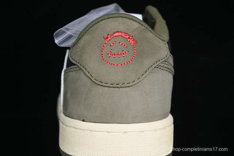 Nike Travis Scott x Air Jordan 1 Low OG AJ1 Collaboration Reverse Swoosh Sneakers - DM7866-002