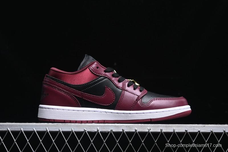 Nike Air Jordan 1 Low AJ1 Black Wine Red Metallic Wings DB6491-600