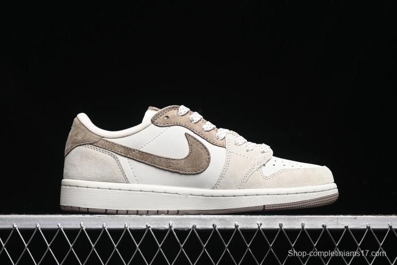 Nike Travis Scott x Fragment Design x Air Jordan 1 Low OG SP AJ1 Retro Sneakers - AG3702-801