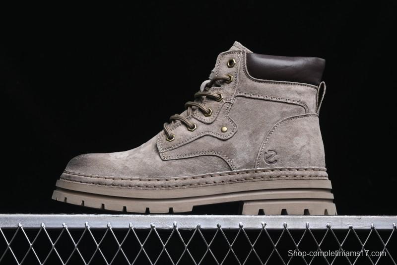 ECCO Cool Series Workwear Leather Anti-Slip Platform Chelsea Boots - 63890801001