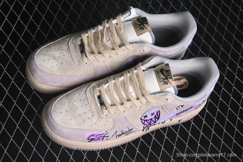 Nike Air Force 1 '07 Low Purple Taro Demon Casual Sneakers - ZB2121-301