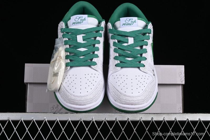 Supreme x Nike Dunk Low SB Skate Shoes with Zoom Air Cushion - XD6188-033