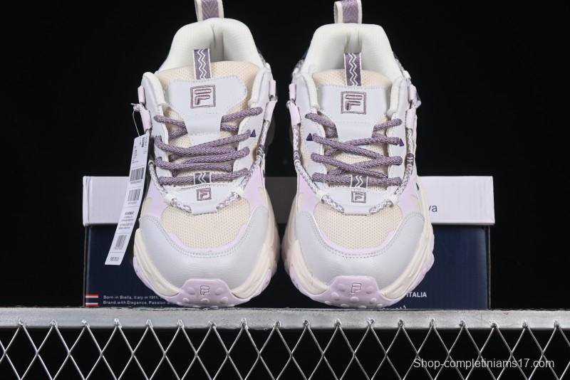 Fila Fusion Retro Mars Running Shoes with Lace-Up Design and Cushioned Sole - F12W432101FGO