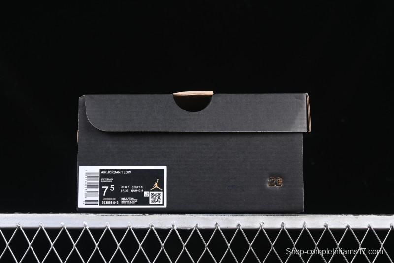 Nike Air Jordan 1 Low Retro Basketball Shoes in Black and White - 553558-043