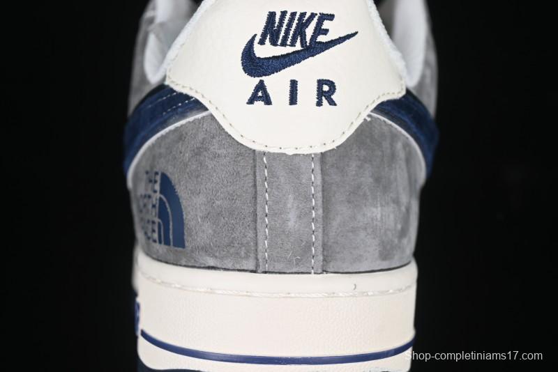 Nike Air Force 1 '07 Low The North Face Collaboration Beige Grey Navy Swoosh Casual Sneakers - XZ6188-975
