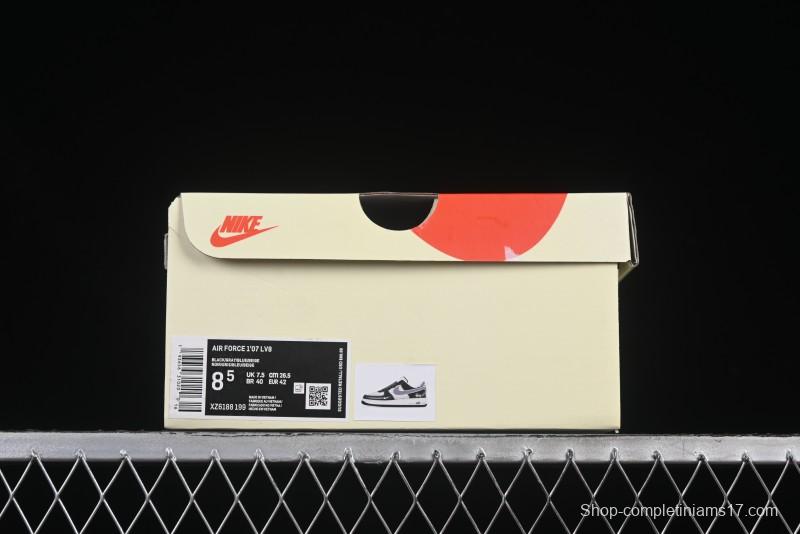 Nike Air Force 1 '07 Low Stussy Collaboration Grey Blue Black Leather Low-Top Casual Sneakers - XZ6188-199