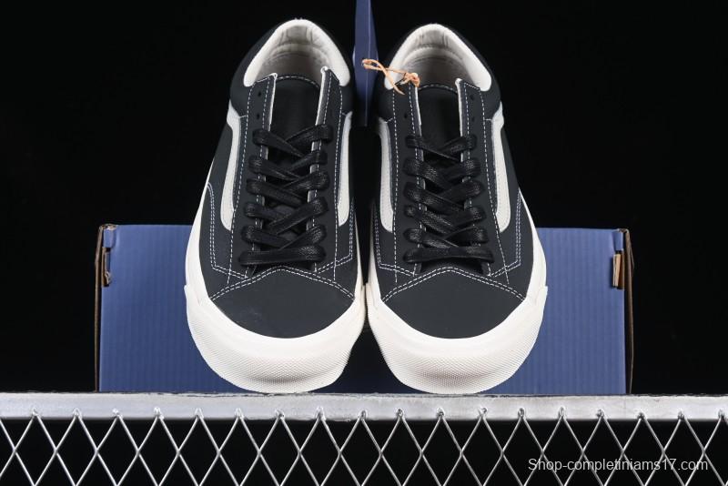 Vans Premium Old Skool 36 Full-Grain Leather Retro Skate Shoes - VN000D57BLK