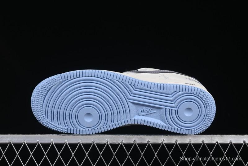 Nike Air Force 1 '07 Low Stussy Collaboration Light Grey Blue Sole Low-Top Casual Sneakers - XS1958-517