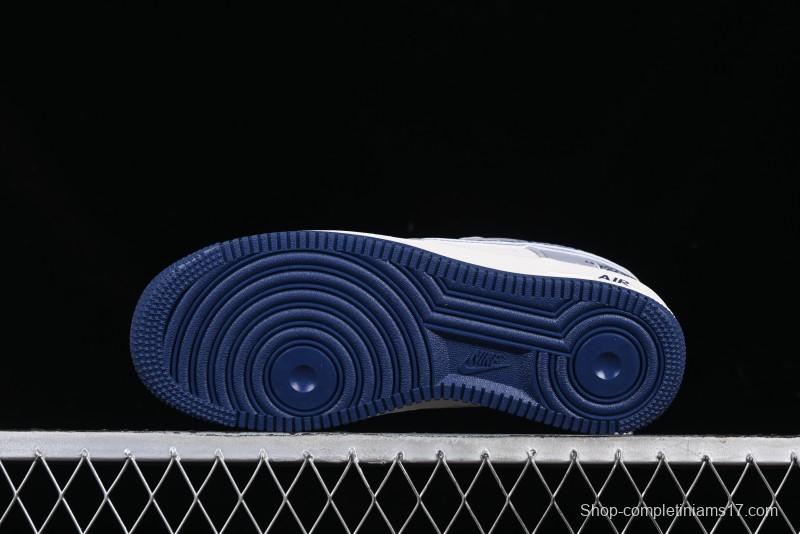 Nike Air Force 1 '07 Low The North Face x CDG Blue Double Swoosh Casual Sneakers - DM6688-019