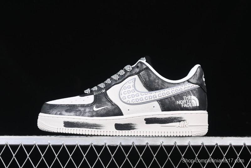 Nike Air Force 1 '07 Low The North Face Collaboration - Leather Graffiti Casual Sneakers - DM6688-008