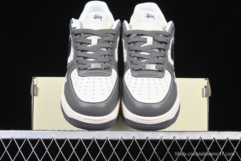Nike Air Force 1 '07 Low Stussy Collaboration - Nebula Grey Low-Top Casual Sneakers - XZ3328-168