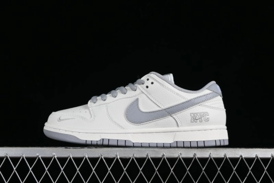 Nike SB Dunk Low NYC Collaboration Light Gray Low-Top Casual Skate Shoes - NC2103-302