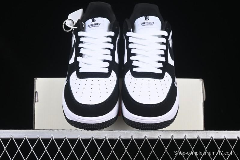 Nike Air Force 1 '07 Low Burberry Collaboration Black White Cow Print Casual Sneakers - DF0188-029