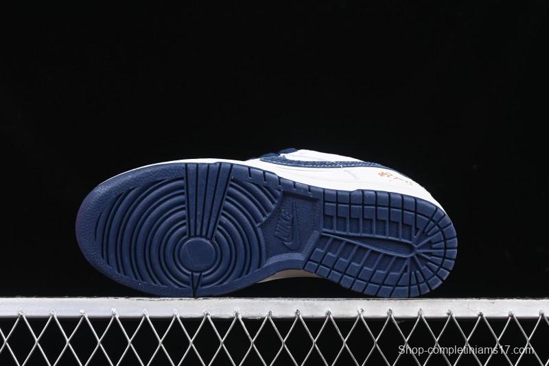 Nike SB Dunk Low Year of the Snake Limited Edition Blue Snake Swoosh Anniversary Custom Low-Top Casual Sneakers - XX3168-112