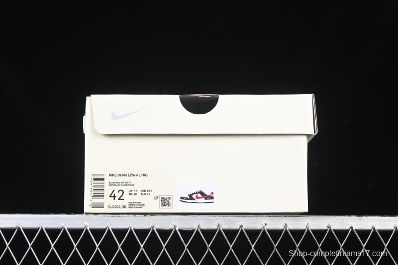 Nike SB Dunk Low Edison Chen Collaboration Graffiti Red Swoosh Anniversary Custom Low-Top Casual Skate Shoes - DJ2024-101