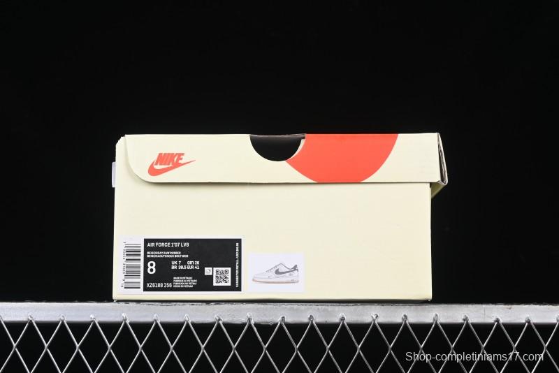Nike Air Force 1 '07 Low Stussy Collaboration - Grey Swoosh Casual Sneakers - XZ6188-256