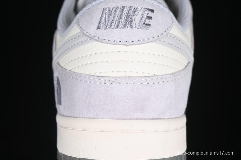 Nike SB Dunk Low The North Face Graffiti Grey Check Anniversary Customized Low-Top Casual Skate Shoes - DM6868-017