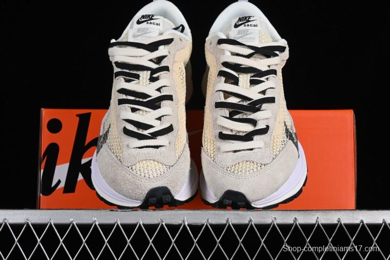 Nike Sacai VaporWaffle 3.0 Deconstructed Sneakers with Overlapping Swoosh and Dual Tongue - CV1363-101