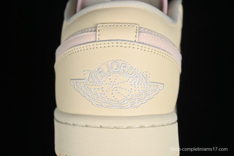 Nike Air Jordan 1 Low AJ1 Khaki Pink Low-Top Lifestyle Basketball Shoes - FQ1925-100