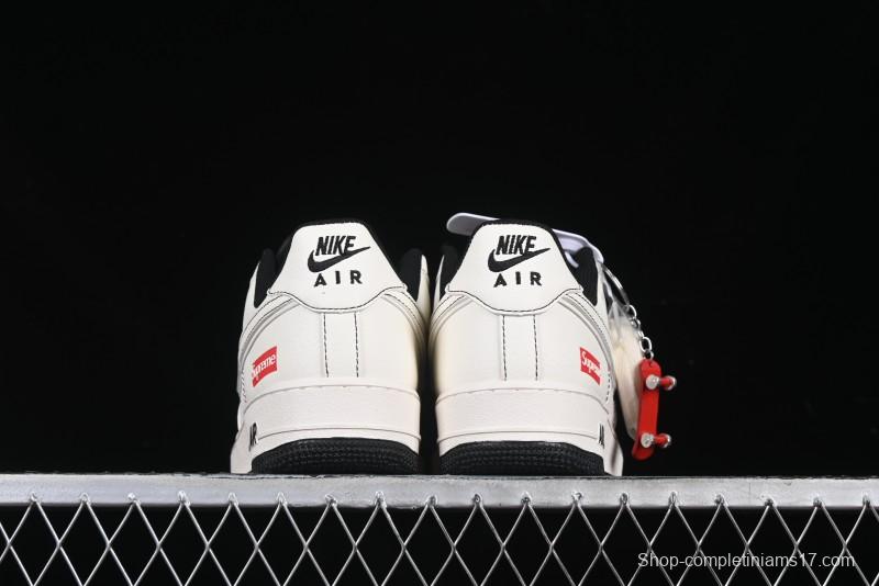 Nike Air Force 1 '07 Low Supreme Collaboration Casual Sneakers with Full-Length Air Cushion - BB7518-012